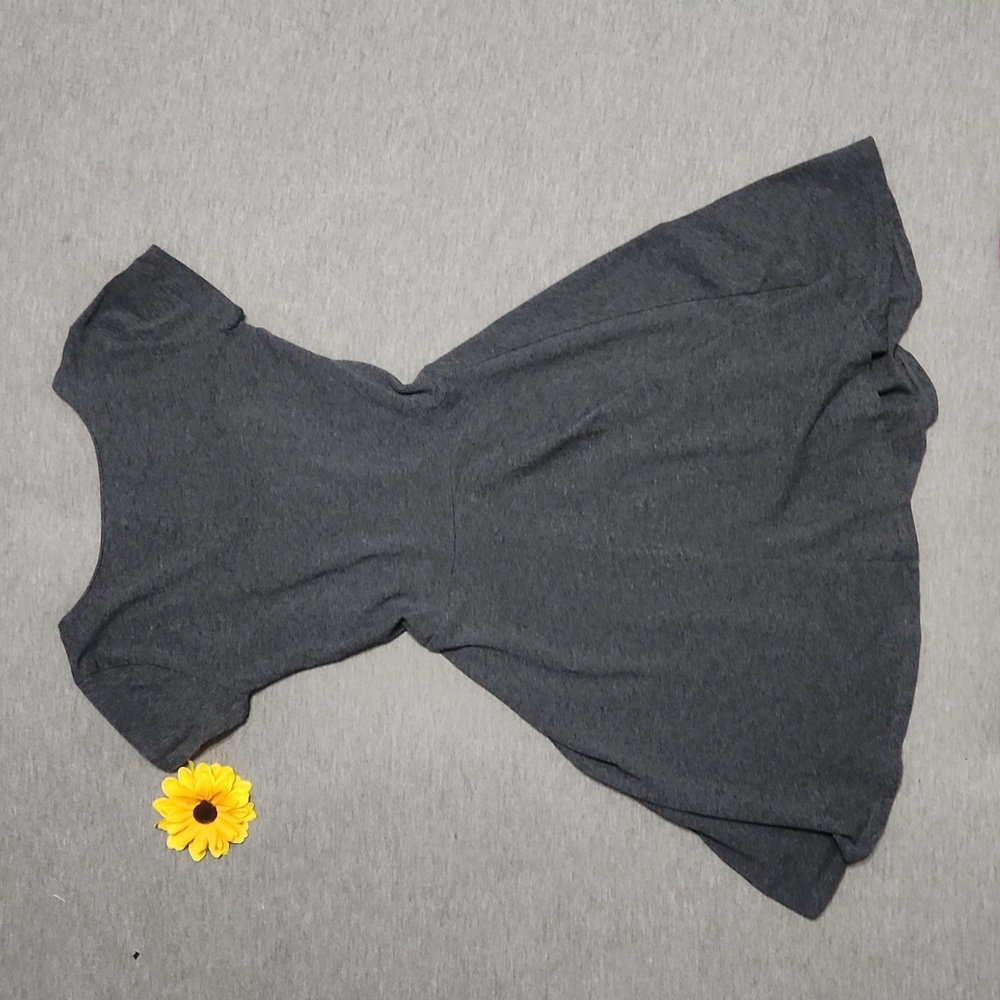 Y2K Hollister Gray Knit Casual Fit & Flare A-Line Skater Summer Fall Mini Dress - Picture 6 of 10